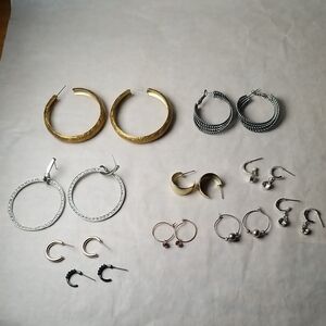 Curved And Circle Earring Collection